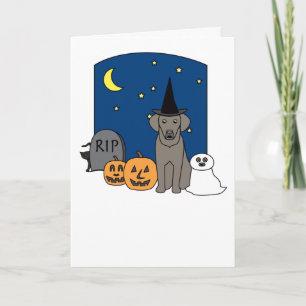 Weimaraner Halloween Card