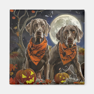Weimaraner Halloween Spooky  Magnet