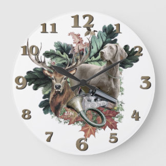Weimaraner Large Clock