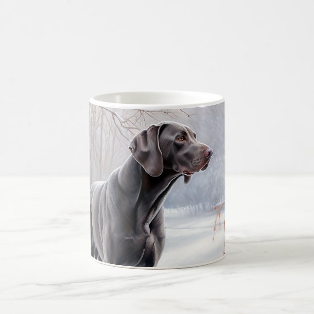Weimaraner Let It Snow Christmas Coffee Mug (Center)