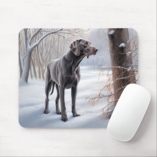 Weimaraner Let It Snow Christmas Mouse Pad