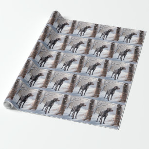 Weimaraner Let It Snow Christmas Wrapping Paper