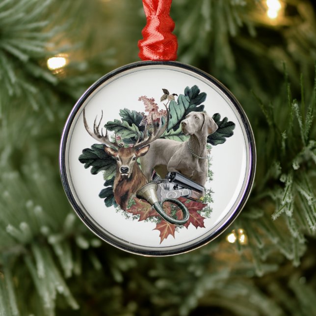 Weimaraner   metal ornament (Tree)
