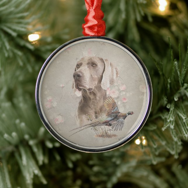 Weimaraner   metal tree decoration (Tree)