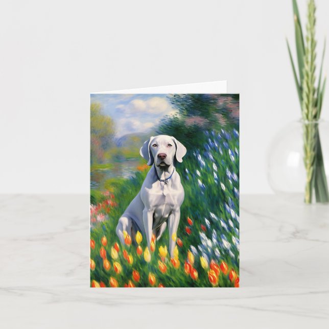 Weimaraner Monet Blank Notecard (Front)