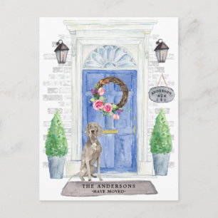 Weimaraner Moving Announcement Postcard
