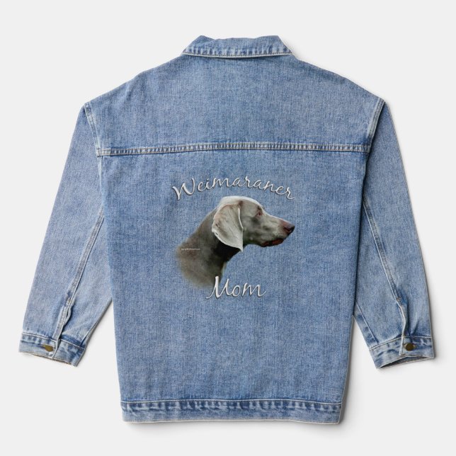 Weimaraner Mum 2 Denim Jacket (Back)
