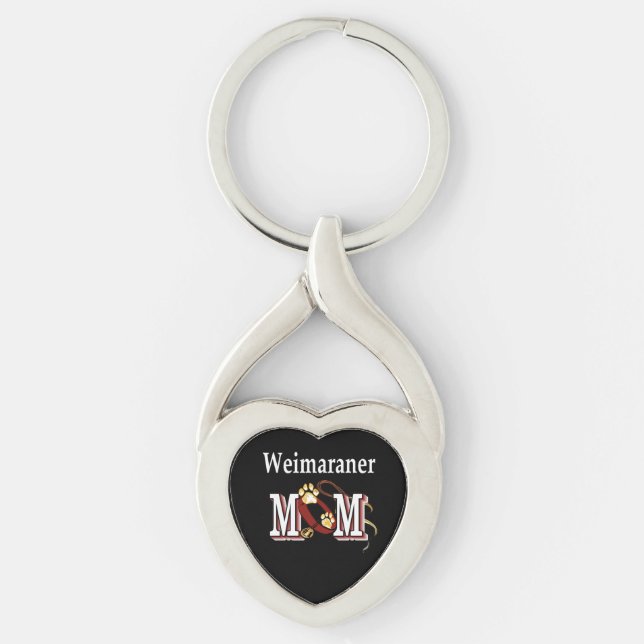Weimaraner Mum Gifts Key Ring (Front)