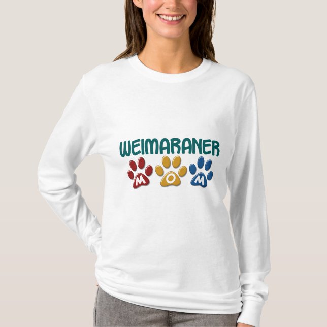 WEIMARANER Mum Paw Print 1 T-Shirt (Front)