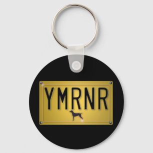 Weimaraner Nation : YMRNR License Plate Key Ring