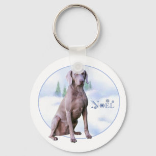 Weimaraner Noel Keychain