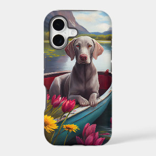 Weimaraner on a Paddle: A Scenic Adventure
