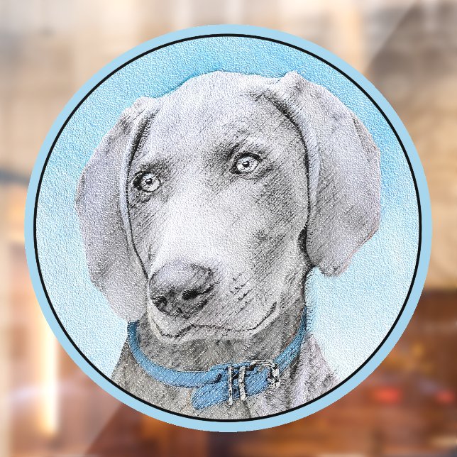 Weimaraner Painting - Cute Original Dog Art (Sheet 2)