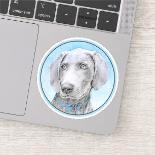 Weimaraner Painting - Cute Original Dog Art