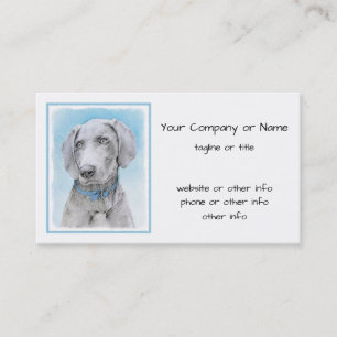 Weimaraner Painting - Cute Original Dog Art Business Card