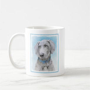 Weimaraner Painting - Cute Original Dog Art Coffee Mug
