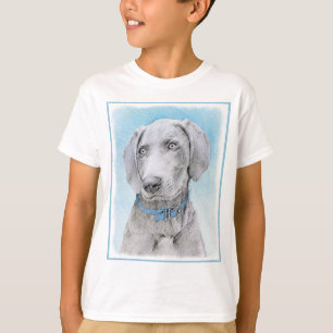Weimaraner Painting - Cute Original Dog Art T-Shirt