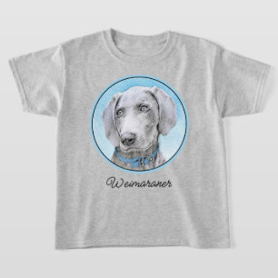 Weimaraner Painting - Cute Original Dog Art T-Shirt