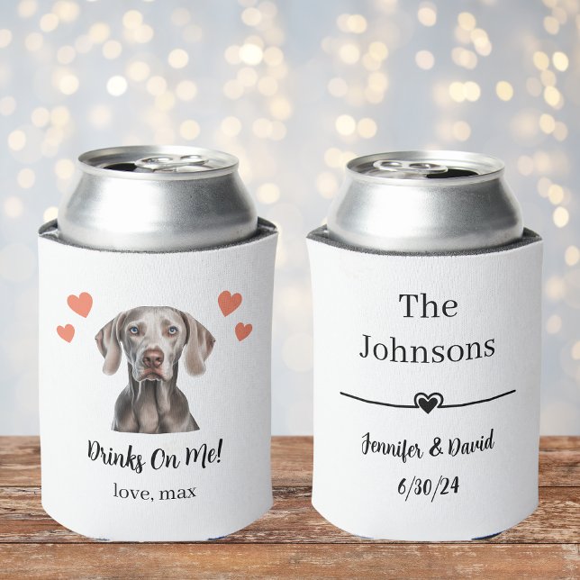 Weimaraner Pet Wedding Can Cooler (Creator Uploaded)