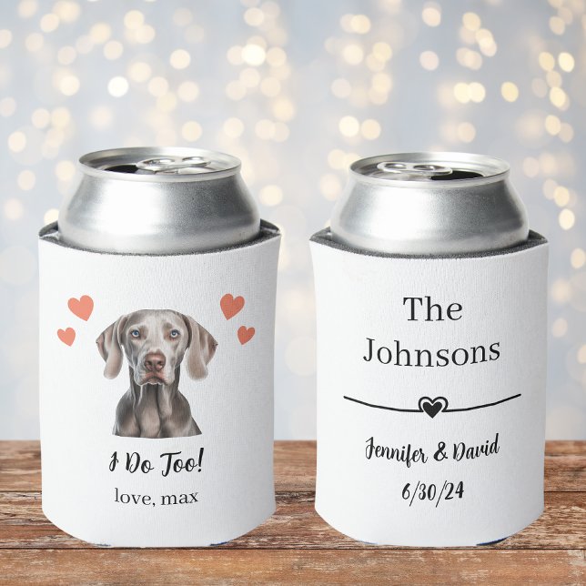 Weimaraner Pet Wedding Can Cooler (Creator Uploaded)