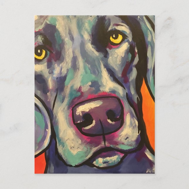 weimaraner postcard (Front)