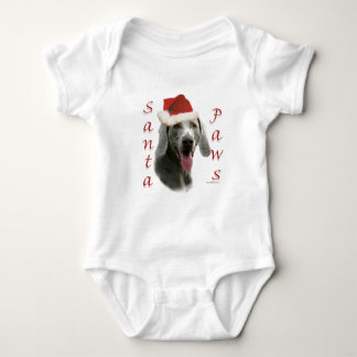 Weimaraner Santa Paws Baby Bodysuit