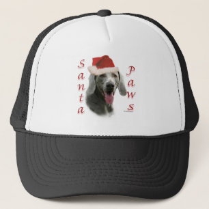 Weimaraner Santa Paws Trucker Hat