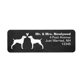 Weimaraner Silhouettes Love Return Address Labels