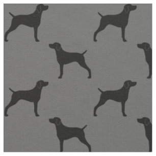 Weimaraner Silhouettes Pattern Fabric