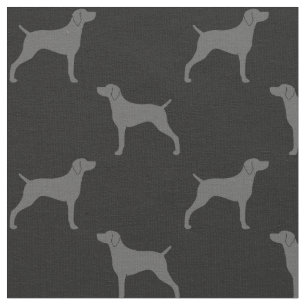 Weimaraner Silhouettes Pattern Fabric