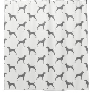 Weimaraner Silhouettes Pattern Shower Curtain