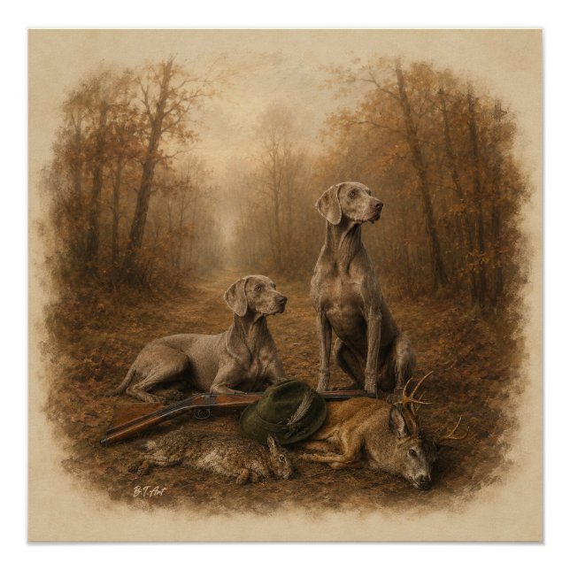 Weimaraner – Silver Ghost Hunter  Poster (Front)