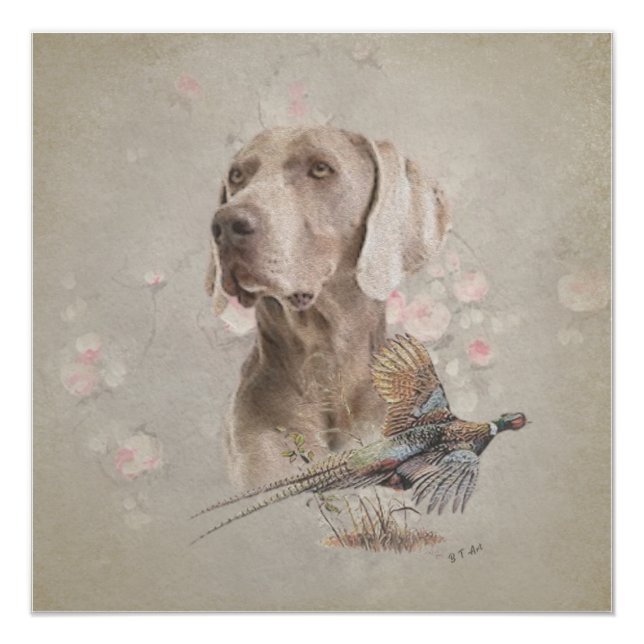 Weimaraner Tapestry Poster (Front)