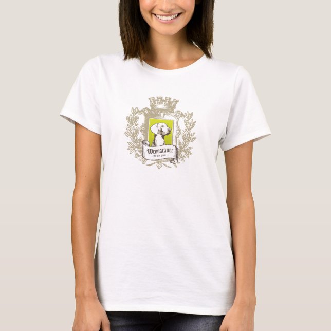 Weimaraner The Grey Ghost Crest T-Shirt (Front)