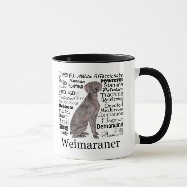 Weimaraner Traits Mug (Right)