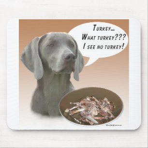 Weimaraner Turkey Mouse Pad
