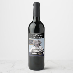 Weimaraner Wine Label