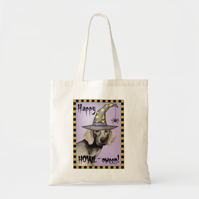 Weimaraner Witch Tote Bag (Front)
