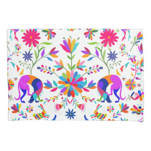Weims, Rabbits, & Birds Otomi styled pattern Pillowcase