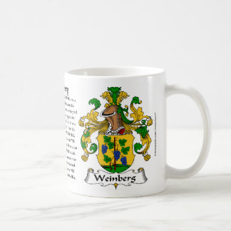 Weinberg, the Origin, the Meaning and the Crest Coffee Mug
