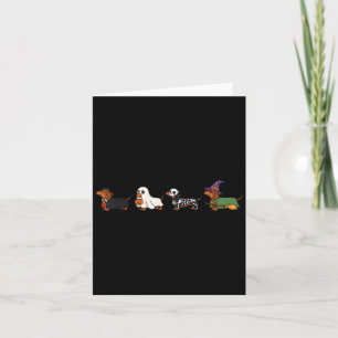 Weiner Dog Witch Happy Halloweenie Cute Halloween  Card