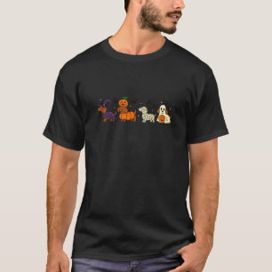 Weiner Dog Witch Happy Halloweenie Cute Halloween T-Shirt