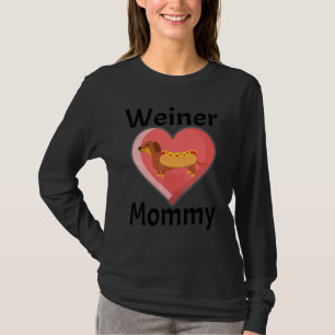 Weiner Mummy Dachshund Weenie Dog Heart Love Moth T-Shirt