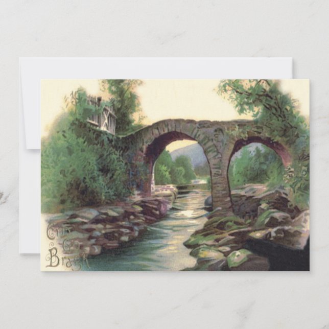 Weir Bridge Killarney Stone Bridge Invitation (Front)