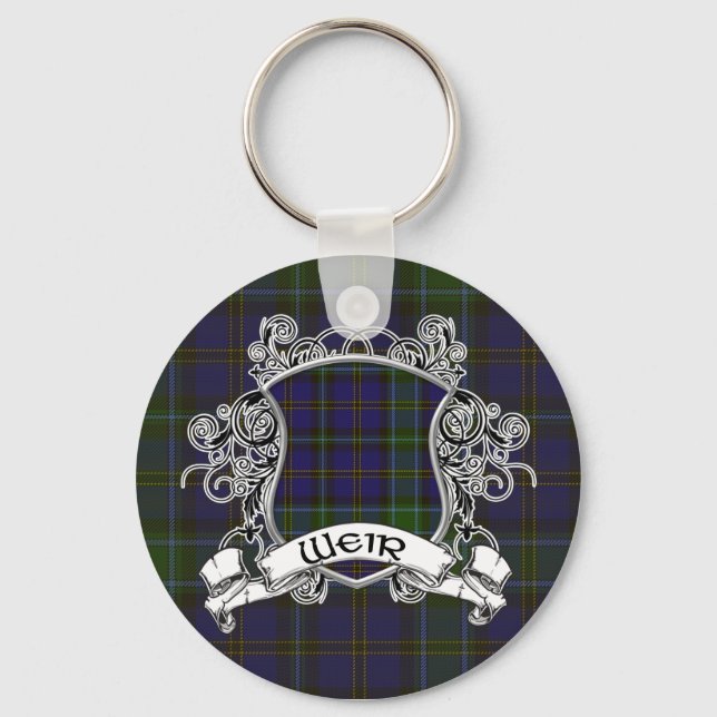 Weir Tartan Shield Key Ring (Front)