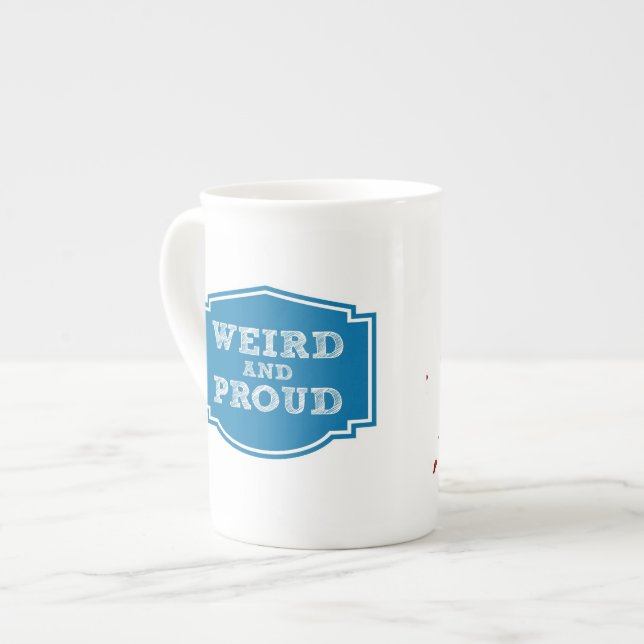 Weird and Proud bone china mug (Front Left)
