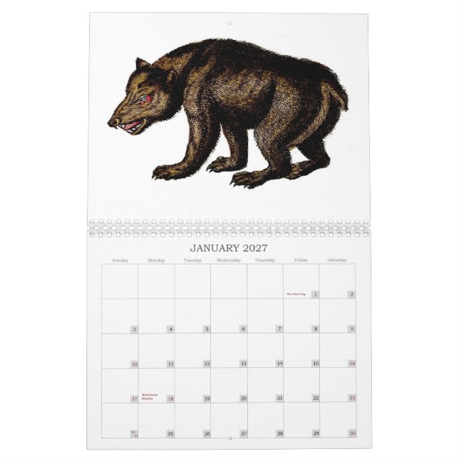 Weird Animal Calendar - 2013 (Jan 2027)