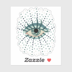 Weird Blue Eye With Dots Abstract Psychedelic Art