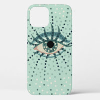 Weird Blue Eye With Dots Abstract Psychedelic Art