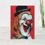 Weird Clown Birthday Card<br><div class="desc">Custom restored,  high quality vintage clown image.</div>